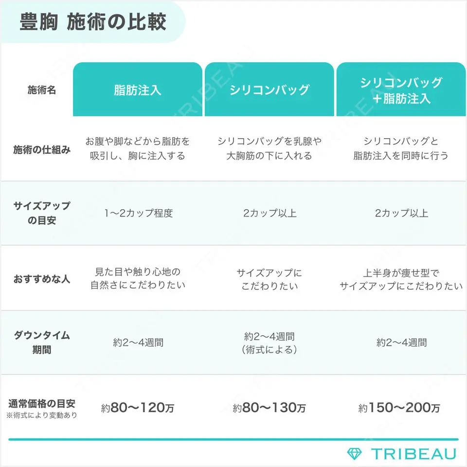 豊胸（シリコン＋脂肪併用）の解説画像1